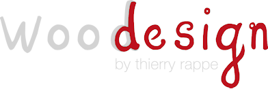 Logo WoodDesign de start van Thierry Rappe